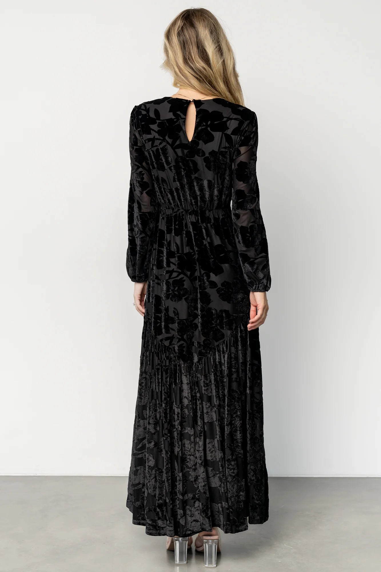 Vienna Velvet Maxi Dress | Black