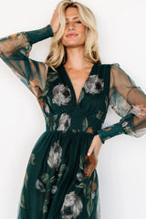 Layla Tulle Maxi Dress | Deep Topaz Floral