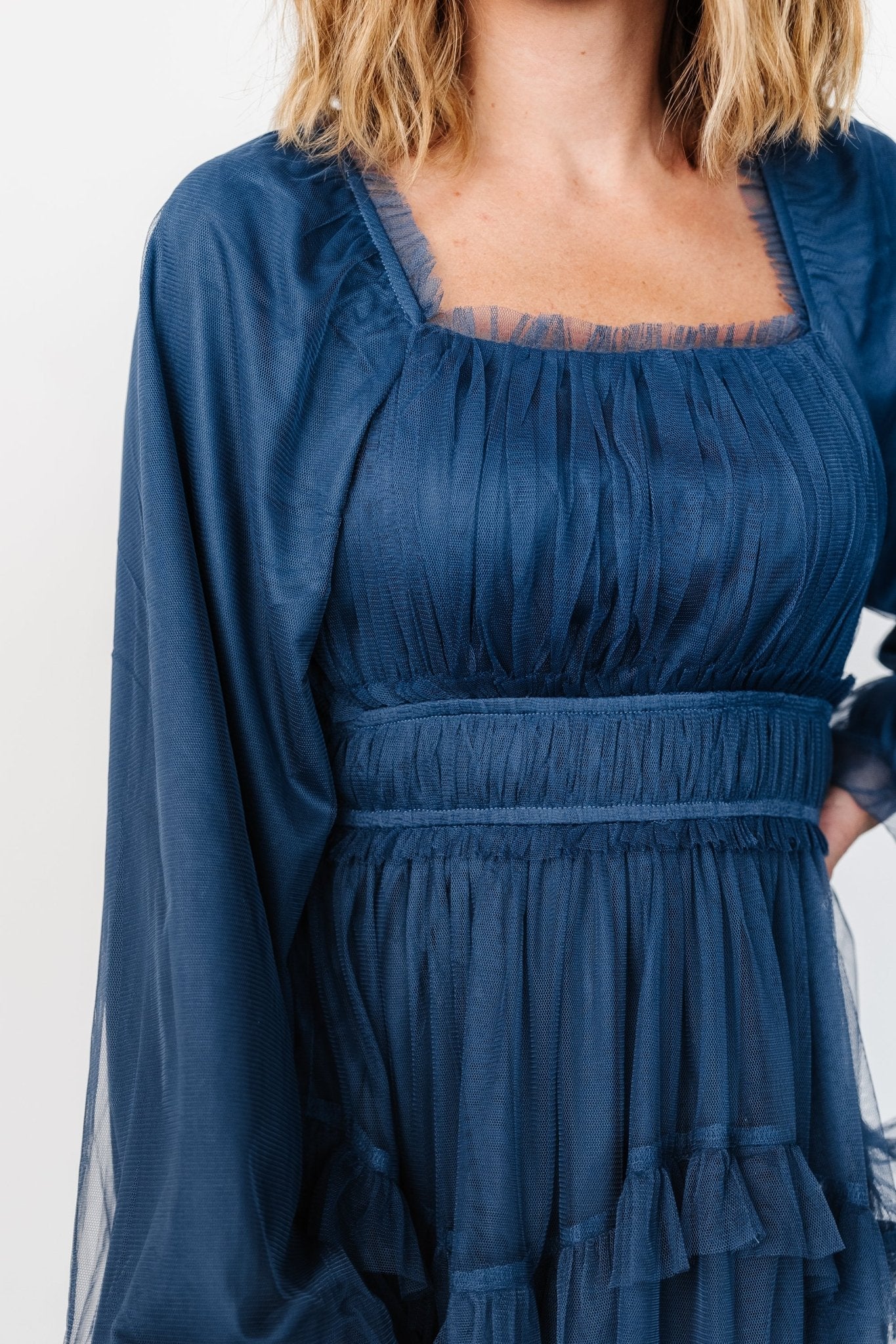 Hilda Tulle Maxi Dress | Vintage Navy