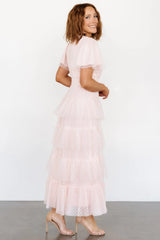 Laia Tiered Maxi Dress | Pale Blush