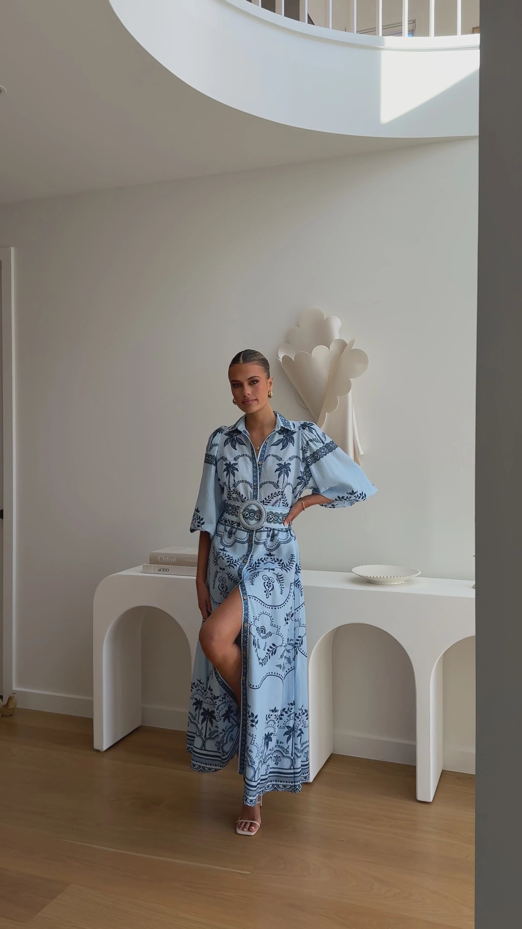 Xander Long Sleeve Maxi Dress - Indigo